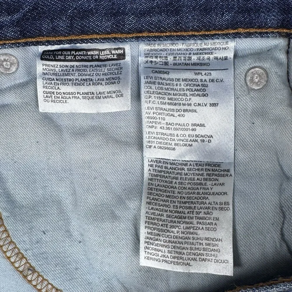 Levi's 505 Men's Jeans Size 32 Blue Regular Straight Denim 100% Cotton